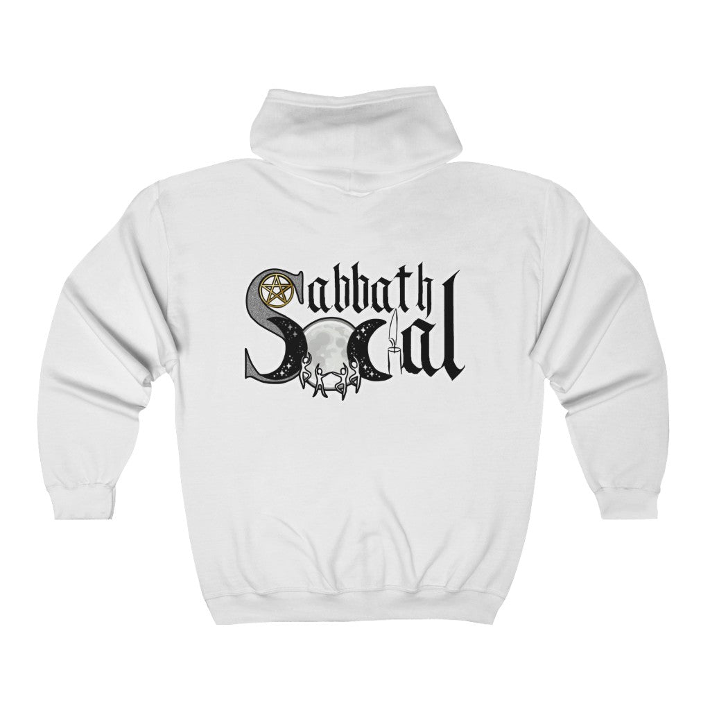 Sabbath Social Logo Zip Hooded Sweatshirt